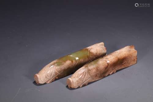 : ancient jade jade pigLong and 12.5 cm wide and 2 cm high 2...