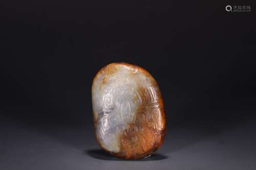 : ancient jade meanderLong 7 cm wide, 2.5 cm high 9.5 cm wei...