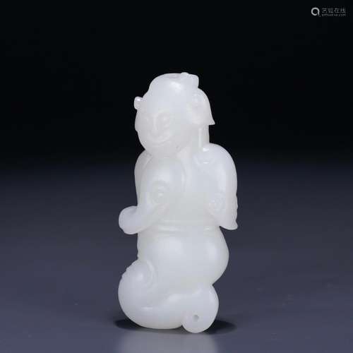 : hetian jade as the orcs: 2.9 cm wide. Thickness: 1.8 cm. H...