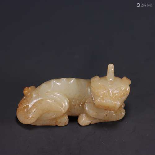 : hetian jade the mythical wild animal carvingsSize: 6.1 cm ...