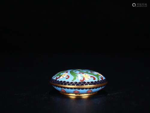 Abroad circumfluence cloisonne - "flower pattern, cover...