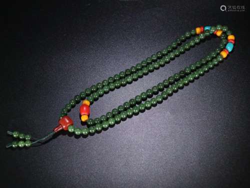 Abroad circumfluence hetian jade beads - aSize: 9.7 cm in di...