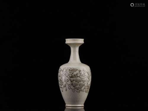 set porcelain bottle mouth white glazed coloured drawing or ...