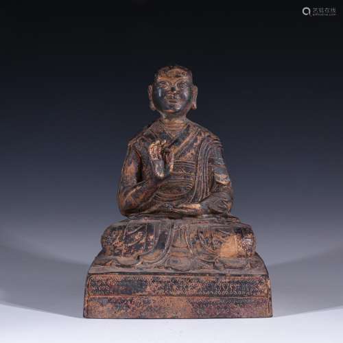 Late on copper and gold Buddha statuesSpecification: high 24...