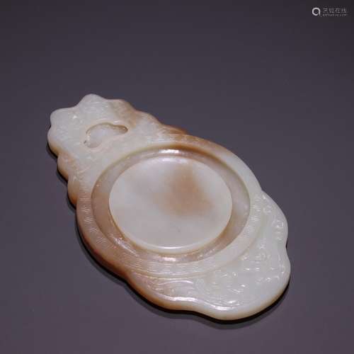 Night of hetian jade longfeng grain lick.Size: 15 * 8.7 cm w...