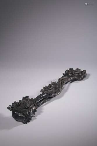 Lobular rosewood carving riches and honour four ruyi furnish...