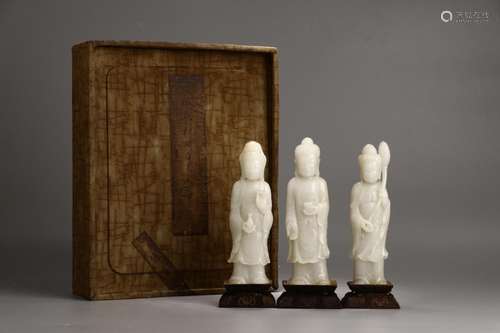 Three holy stands resemble: hetian jade in the west5.7 cm lo...