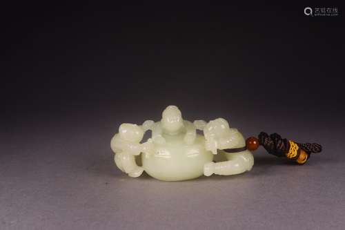 , hotan jade the lad drumsSize: 8.2 x4.6 x4cm, weighs 142.7 ...