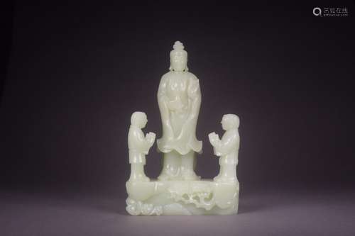 Three holy furnishing articles, hetian jade in the southseaS...