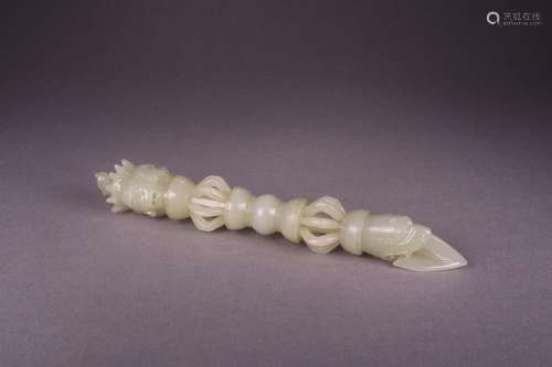 , hotan white jade vajraSize: 2.9 x20cm, weighs 150 gHetian ...