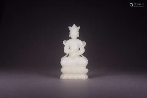 And hetian jade cave earth treasure bodhisattvaSize: 5.8 x2....