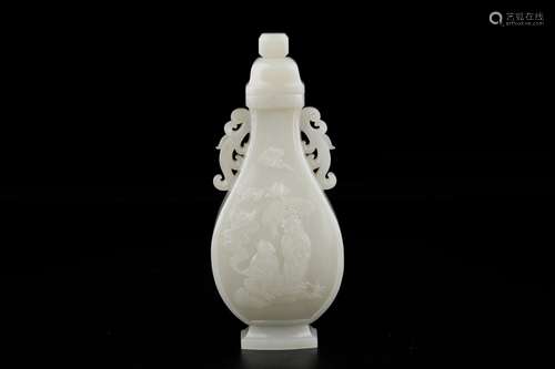 Hetian Bai Yuge and two ears bottle capSize: 17 abdominal ne...