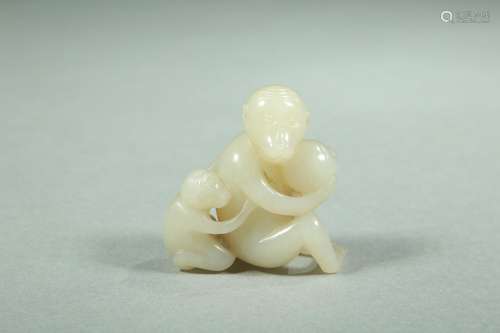 , hotan jade monkeys birthdayHigh 5.5 CM long, 5.5 CM wide C...