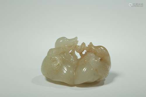 , hotan jade mandarin duckLong and 7.58 CM high 4.38 CM180 g...