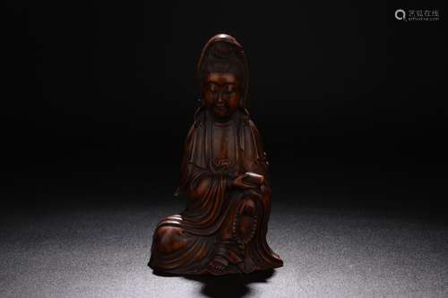 : hold the boxwood carving guanyin caveLength: 8.4 cm wide, ...