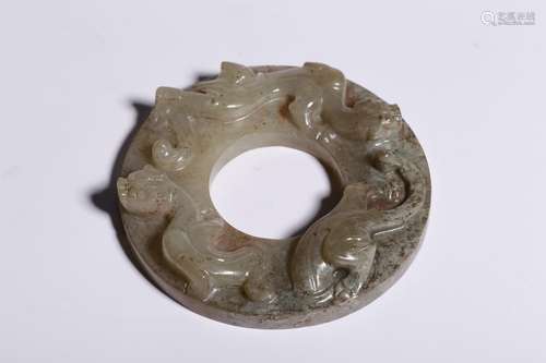 : hetian jade therefore jade dragon pattern71.1 g 6.9 CM1.3 ...