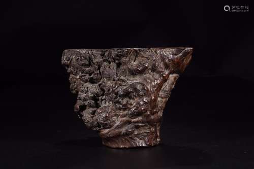 : gall burl wood brush pot16 cm high 18 cm long and 21.5 cm ...