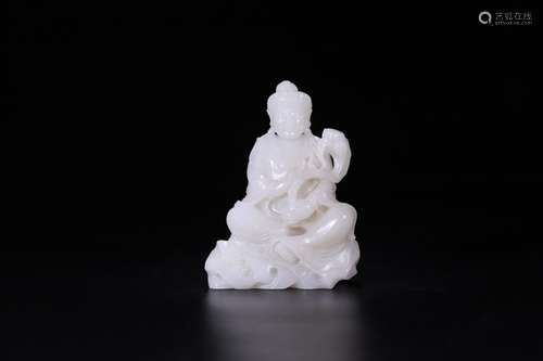 , hotan jade guanyin caveSize: 10 * 4.5 * 13.5 cm weight: 61...