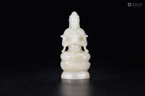 Hetian jade guanyin caveSize: 7.5 * 5 * 16.5 cm weight: 690 ...