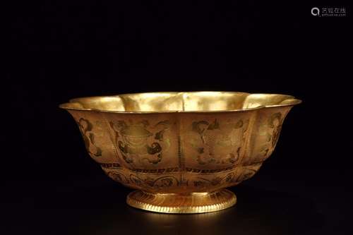 : gold sweet grain lotus basinSize: 14.5 cm diameter of 33.5...