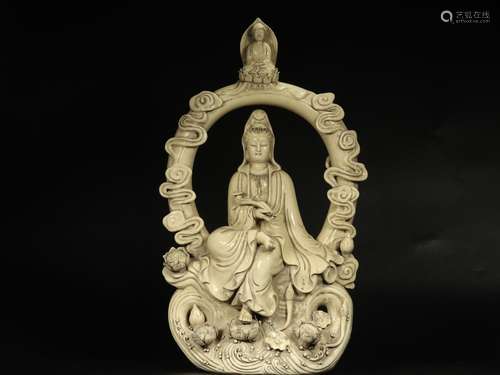 : dehua guanyin caveSize: 53 cm long and 29.5 cm high 17.7 c...