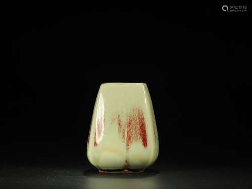 : cowpea red glaze square bottles14 cm high abdominal neck l...