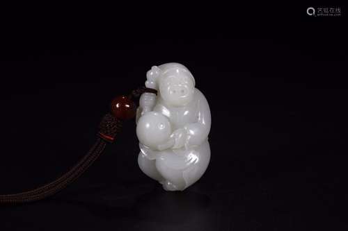 : put a hetian jade the ladLong and 3.9 cm wide and 2.9 cm h...