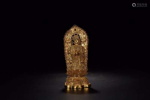 : silver and gold filaments like BuddhaSize: 21.5 cm wide 10...