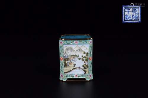 : with colored enamel kumsusan brush potSize: 9.0 cm high 7....