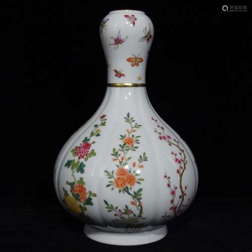 Pastel flowers lines garlic bottle,Size 32.2 diameter 20 hig...