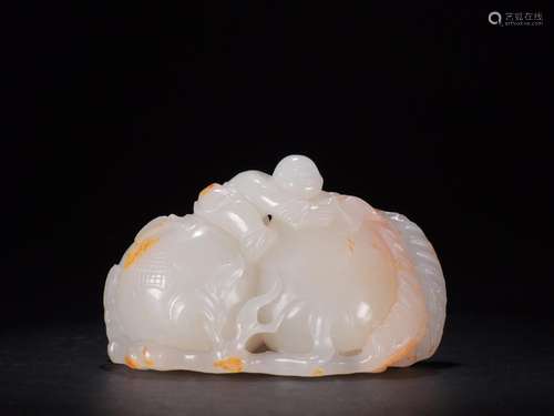 : hetian jade many children furnishing articlesSize: 10.2 cm...