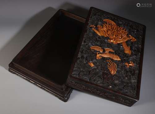 , red sandalwood dragon boxesSize, high 11.5 45.3 32.8 cm wi...