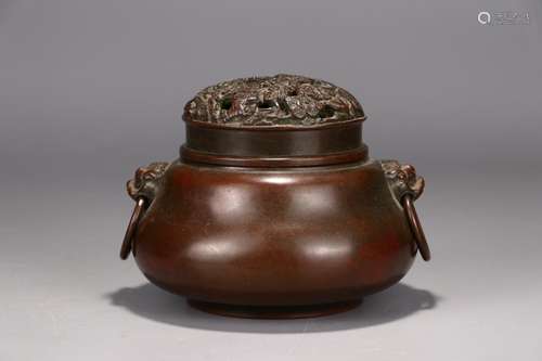 : "Chen Qiaosheng" bronze beast ear aroma stove15 ...