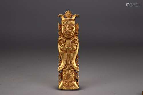 Accessories: copper and gold figurines of people15.5 cm long...