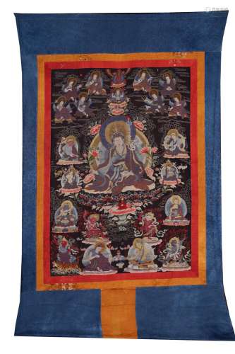 Heart, embroidered padmasambhava mirrorTotal length of 312 c...