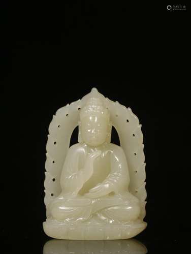 Hetian jade carved Buddha had Buddha pendantSize: 6.5 cm hig...