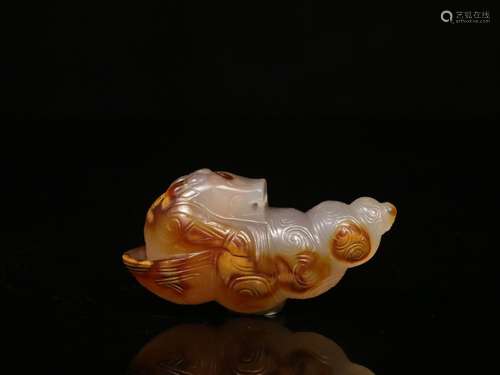 . Natural agate hand-carved benevolent spiral widgetsSize: 4...