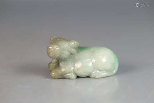 Furnishing articles, jade "bullish", natural jade,...