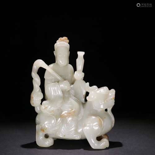 : xinjiang hetian jade "guanyin statuesSpecification: h...