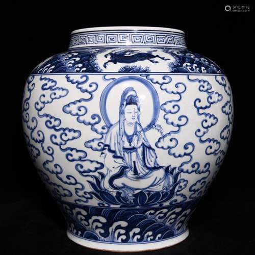 32.3 x32 orthodox guanyin figure canister