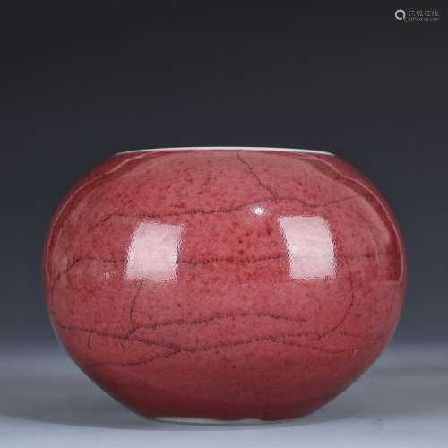 - red glaze water bowlSpecification: high 12 ㎝ across 17 ㎝Th...