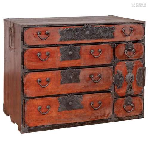 Japanese Meiji Period Tansu Chest in the Sendai Dansu Style ...