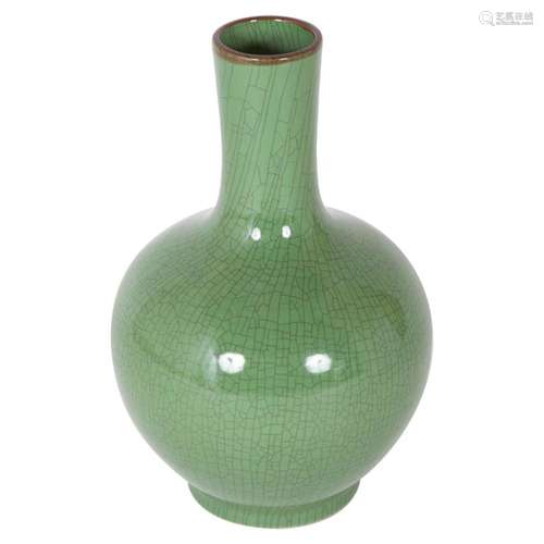 Chinese Green Glaze Large Scale Vase