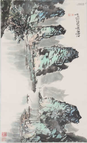 吴骏圣 b.1940 峡江远帆