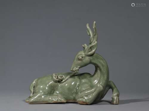 Fine the kiln lie deer furnishing articlesSize: 14 cm high, ...