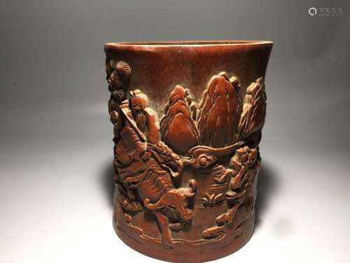 Bamboo brush pot: Lao tze throughTake the bamboo as the mate...