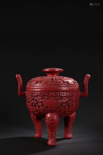 - carved lacquerware lacquer beast ding type furnaceSpecific...