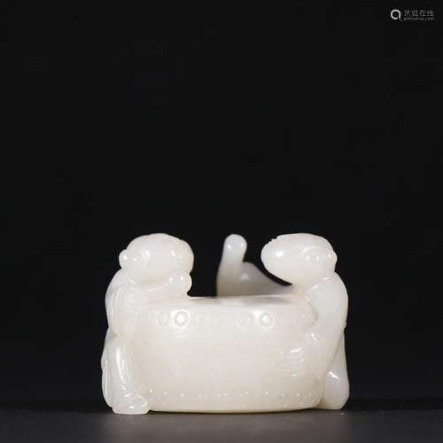 : hetian jade the lad drumsSpecification: 3.9 cm high 5.3 cm...