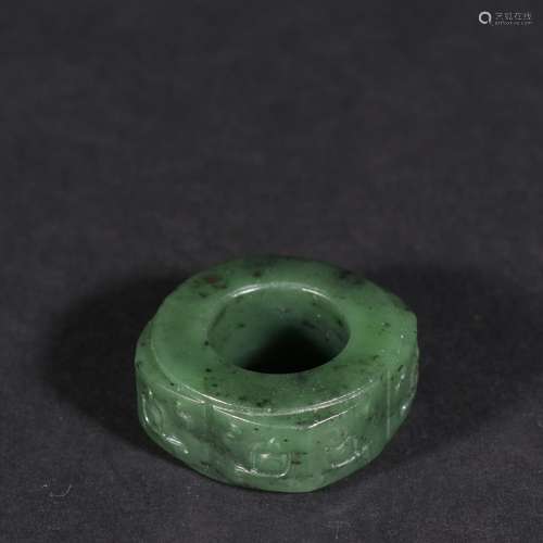 Hetian jade jade cong carvings.Specification: 1.75 cm wide a...