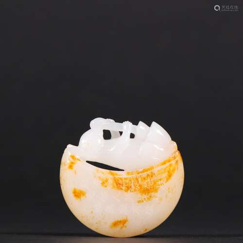 Hetian jade jade seed material carved poems to pieces.Specif...